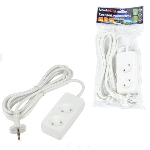 Удлинитель бытовой Uniel ULTRA (УЛТРА) S-CU2-3 WHITE
