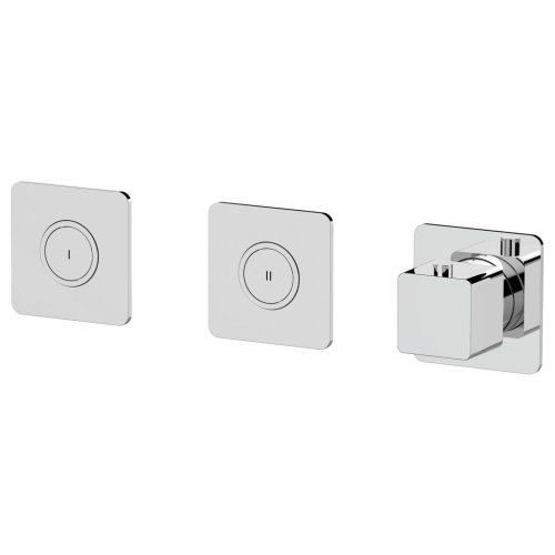 Смеситель для душа Remer Absolute AU99D2PKB встраиваемый в стену хром с термостатом