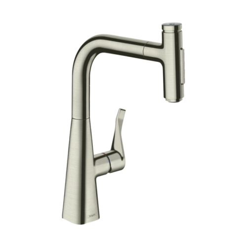 Смеситель для кухни Hansgrohe Metris Select 73817800 на мойку серый