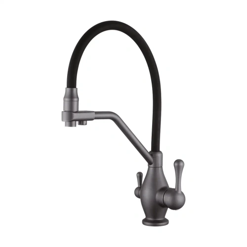 Смеситель для кухни Rose R858Y на мойку пепельный