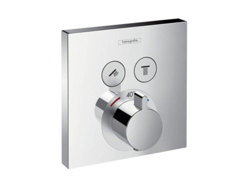 Смеситель Hansgrohe ShowerSelect 15763000 настенный встраиваемый хром с термостатом