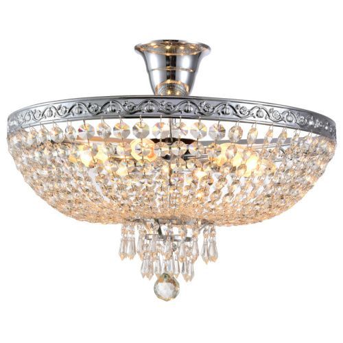 Люстра на штанге Natali Kovaltseva Rococo (Роцоцо) ROCOCO 81407/6C CHROME