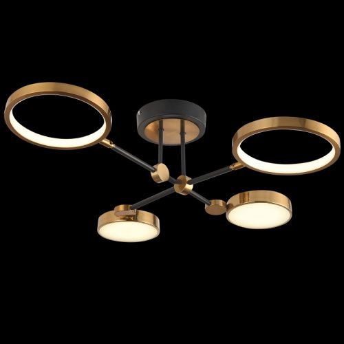 Люстра потолочная Natali Kovaltseva Loft Led (Лофт Лед) LED LAMPS 81102/4C BRASS BLACK