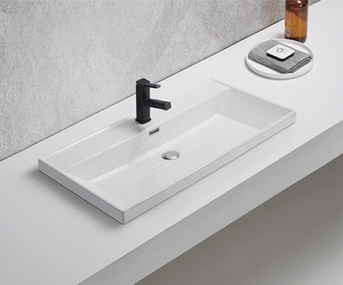 Раковина Gid Integrado 81 см 5580s (71167) встраиваемая цвет белый