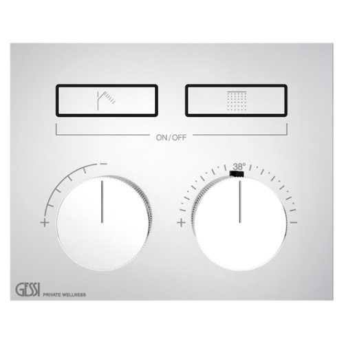 Смеситель для душа Gessi Hi-Fi 63004#031 встраиваемый в стену хром с термостатом (внешняя часть)