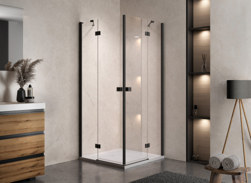 Душевая дверь Kolpa-San AQUARIUS 518560 90х200 стекло прозрачное профиль черный