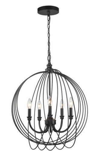Люстра подвесная Toplight Dina (Дина) TL1185H-05BK