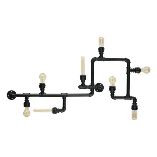 Люстра потолочная Ideal lux PLumber (ПЛумбер) Plumber PL8 Nero