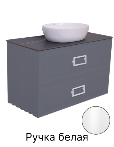 Тумба со столешницей La Fenice CUBO TWIN NFNC-01-CUB-BG-90-2-2-GB 90х62х49 подвесная цвет синий