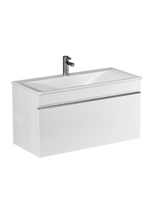 Тумба под раковину Velvex PULSUS tpPUL.100-21 100х45х52 подвесная цвет белый