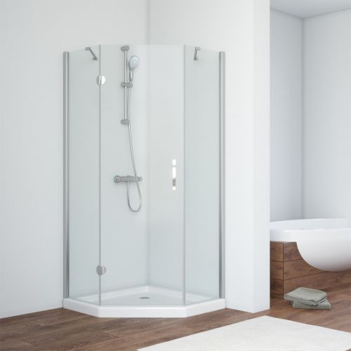 Душевой уголок Vegas-Glass AFA-Pen TUR+NOVO AFA-Pen TUR NOVO h1890 90 08 crystalvision L 90х90 стекло прозрачное профиль хром без поддона