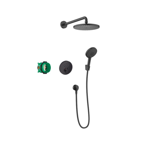 Душевая стойка Hansgrohe Raindance 27959670 настенная цвет черный с термостатом