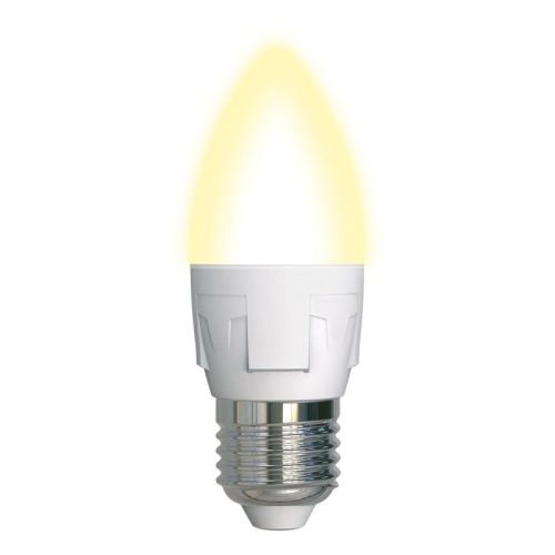 Лампа светодиодная диммируемая Uniel LED-C37 7W/3000K/E27/FR/DIM PLP01WH картон