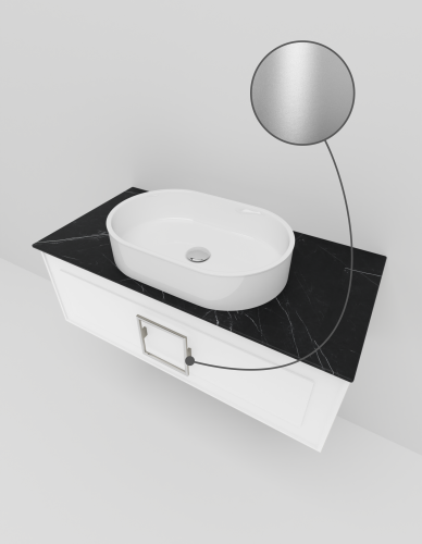 Тумба со столешницей La Fenice CUBO NFNC-01-CUB-B-100-1-GB 100х36х49 подвесная цвет белый