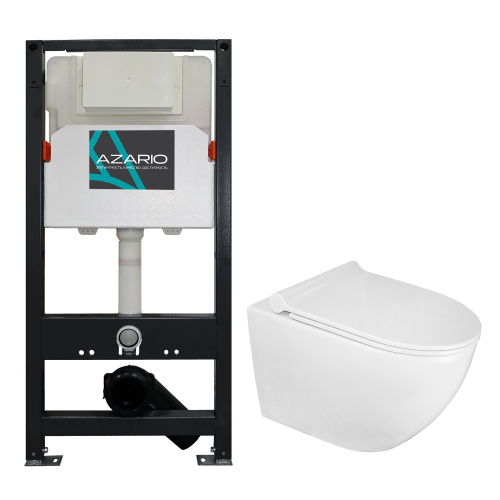 Комплект унитаз с инсталляцией  Azario  AZ-501A+AZ-2196 Комплект унитаз с инсталляцией  Azario  AZ-501A+AZ-2196