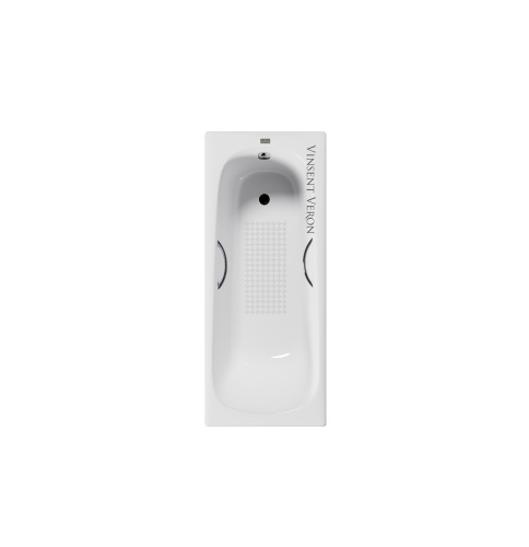 Ванна чугунная Vinsent Veron Concept VCO1507042H/VH0015CH-AS 150х70 пристенная прямоугольная с ножками с ручками Ванна чугунная Vinsent Veron Concept VCO1507042H/VH0015CH-AS 150х70 пристенная прямоугольная с ножками с ручками