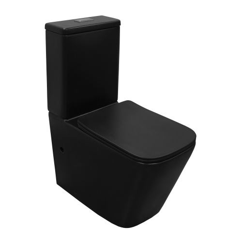 Унитаз-компакт Azario Black King AZ-8303D напольный с бачком