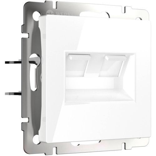 Розетка двойная Ethernet RJ-45 Werkel Белый 4690389155376