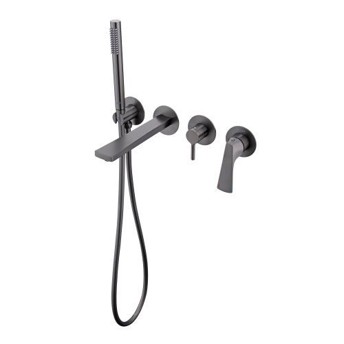 Смеситель для ванны и душа Raglo R07 R07.32.09 встраиваемый в стену графит