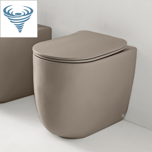 Чаша унитаза напольная Kerasan Nolita 531981 цвет бежевый матовый без сиденья безободковая смыв торнадо