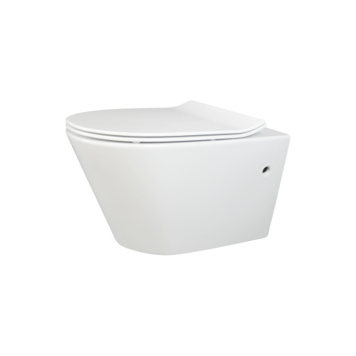 Унитаз подвесной Creo Сeramique CREO COMBO CR1100R белый безободковый с сиденьем с микролифт каскадный смыв