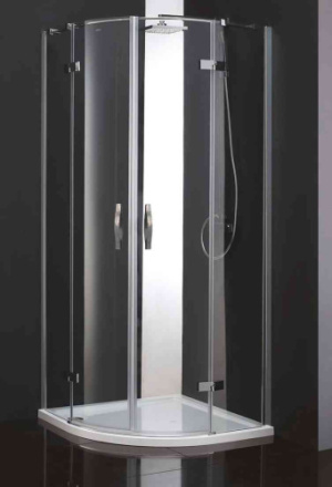 Душевой уголок Cezares BERGAMO BERGAMO-W-R-2-90-ARCO-C-Cr-IV 90х90 стекло прозрачное профиль хром глянцевый без поддона