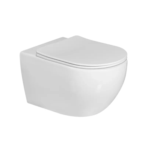 Унитаз подвесной MILLEAU VORTEX-A MYL038ASGW белый с сиденьем микролифт безободковый смыв торнадо