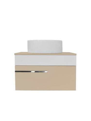 Тумба под раковину Runo ВУДЛАЙН 00-00004900 70х50 подвесная цвет белый