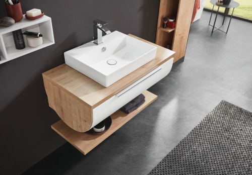 Раковина керамическая Puris Rounds WTA42551 55х42 накладная цвет белый 1 отверстие под смеситель