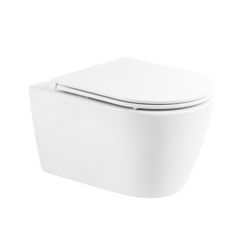 Унитаз подвесной BelBagno MARINO BB105CHR/BB870SC белый с сиденьем микролифт безободковый каскадный смыв