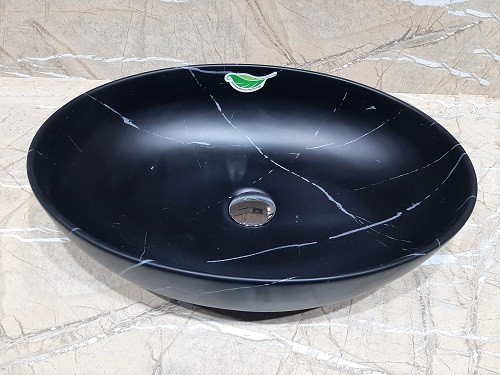 Раковина CeramaLux 52 см 78166MBM накладная цвет черный