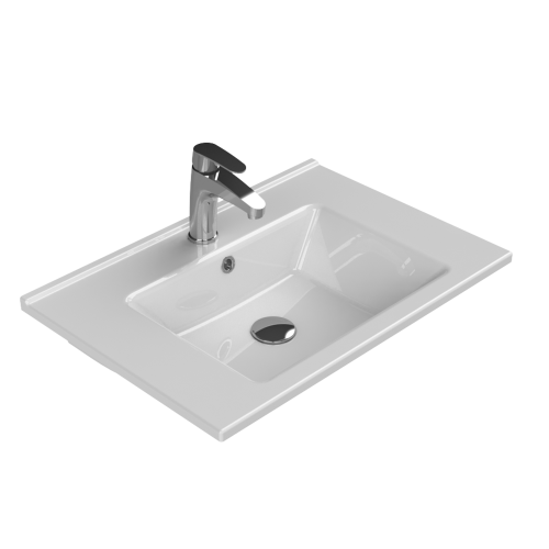 Раковина керамическая Armadi Art Capolda 876-065 65х46 накладная цвет белый 1 отверстие под смеситель
