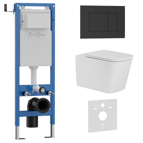 Комплект унитаз с инталляцией и клавишей смыва Iberica Blanca TOLEDO ALTO IB.001M.TLA.234.851