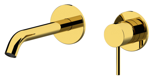 Смеситель для раковины Remer X Style X15PDO встраиваемый в стену золото глянцевое