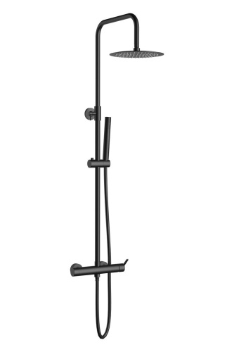 Душевая колонна AQG Urban 21URR25URD05 настенная цвет черный матовый