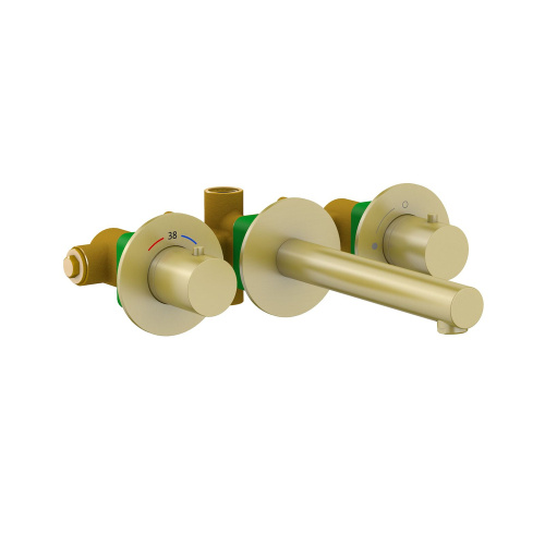 Смеситель для раковины Timo Saona 2382/17SM встраиваемый в стену золото матовое