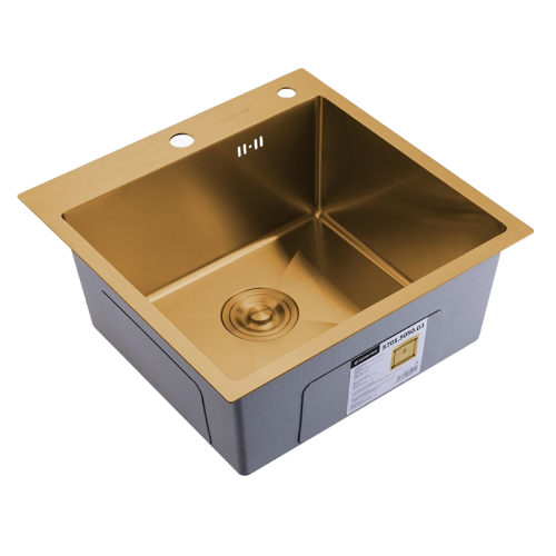 Кухонная мойка Splenka S701.5050.03 50х50 цвет золотой сатин поверхность матовая