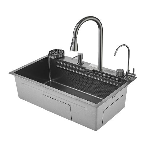 Кухонная мойка Savol S-SC002Q 75х46 цвет графит поверхность матовая