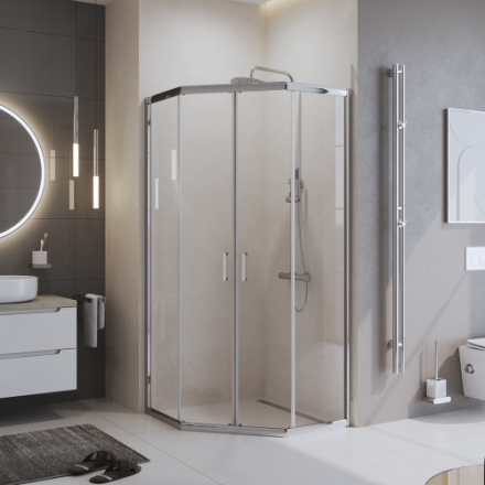 Душевой уголок BelBagno UNO-195 UNO-195-P-2-90-C-Cr стекло прозрачное 5 мм