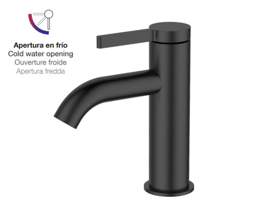 Смеситель AQG Urban Flow 01URF100NG на раковину черный матовый