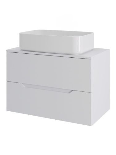 Тумба с раковиной Orange Line Li-70TuwMDF+B07-600W 70х46х71 подвесная цвет белый матовый