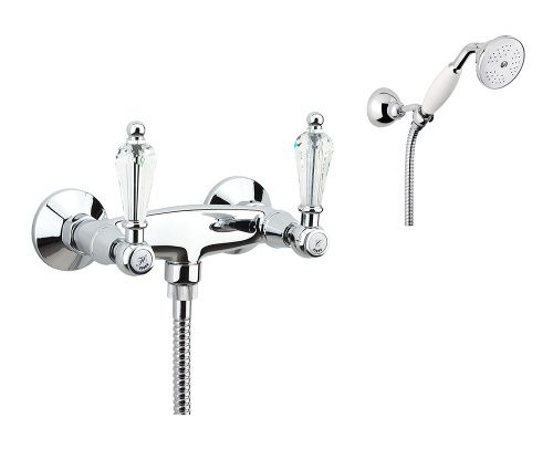 Смеситель для ванны и душа Fiore 08CR0602 настенный хром