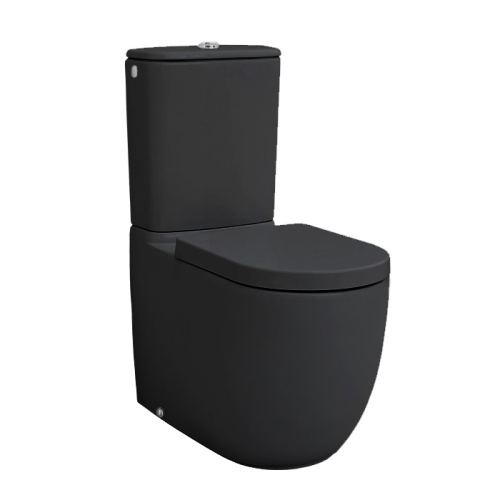 Чаша унитаза напольная Artceram File 2.0 FLV003 17 00 цвет черный матовый без сиденья и без бачка каскадный смыв