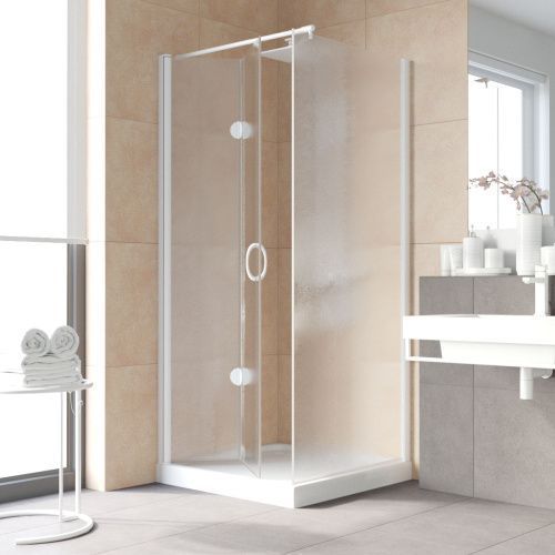 Душевой уголок Vegas-Glass GPS-Fis LUX GPS-Fis LUX 80*80 01 02 L 80х80 стекло рифленое профиль белый без поддона