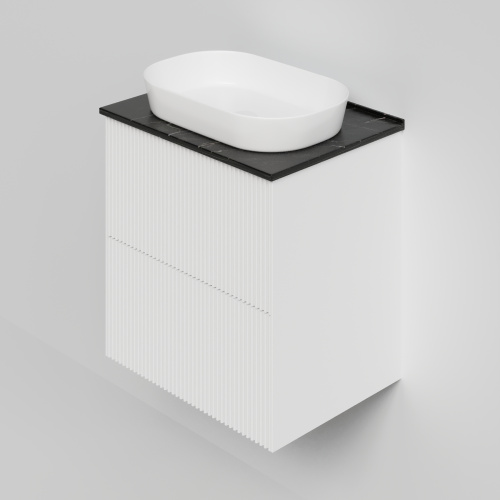 Тумба со столешницей La Fenice TERRA TWIN NFNC-01-TER-B-60-2-3-GB 62х62х47 подвесная цвет белый