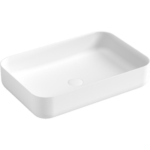 Раковина из искусственного камня Boheme Corian 879-60-MW 40х60 накладная цвет белый