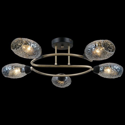 Люстра на штанге Illumico IL0300 IL0300-5CSQ-79 BK AB