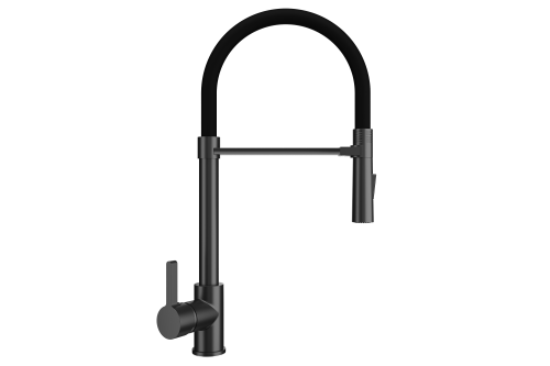 Смеситель для кухни Ulgran Classic U-024 черный матовый на раковину черный матовый без термостата