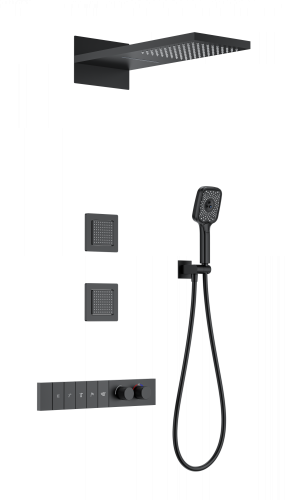 Душевая система Wonzon & Woghand WW-D4538-A-MB встраиваемая в стену цвет черный