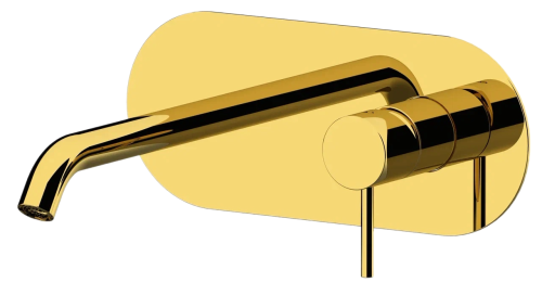Смеситель для раковины Remer X Style X15DO встраиваемый в стену золото глянцевое